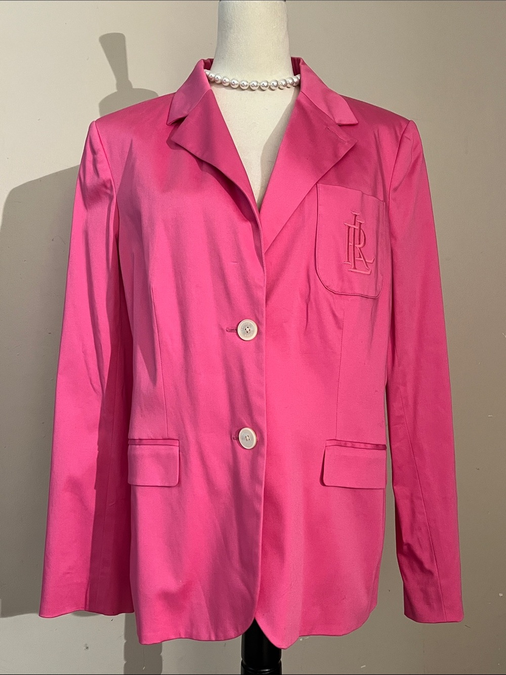 Lauren Ralph Lauren Hot Pink Single-Breasted Blazer